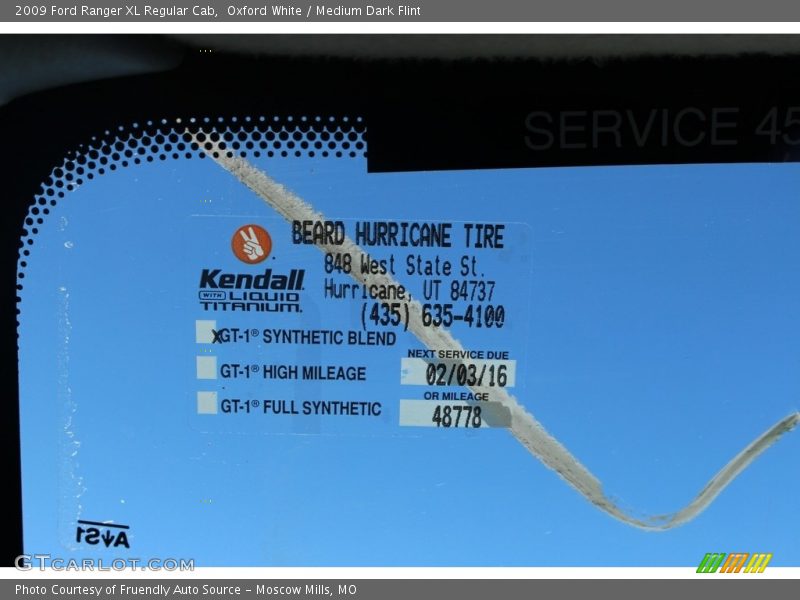 Oxford White / Medium Dark Flint 2009 Ford Ranger XL Regular Cab