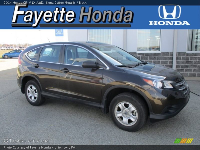 Kona Coffee Metallic / Black 2014 Honda CR-V LX AWD