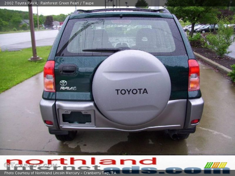 Rainforest Green Pearl / Taupe 2002 Toyota RAV4