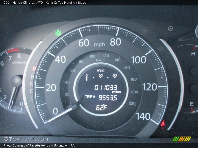 Kona Coffee Metallic / Black 2014 Honda CR-V LX AWD
