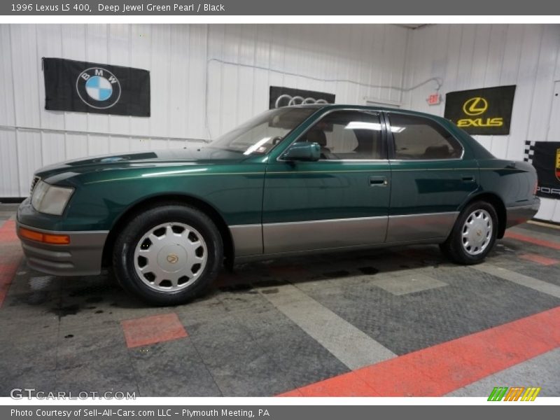 Deep Jewel Green Pearl / Black 1996 Lexus LS 400