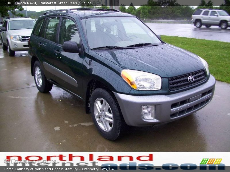 Rainforest Green Pearl / Taupe 2002 Toyota RAV4