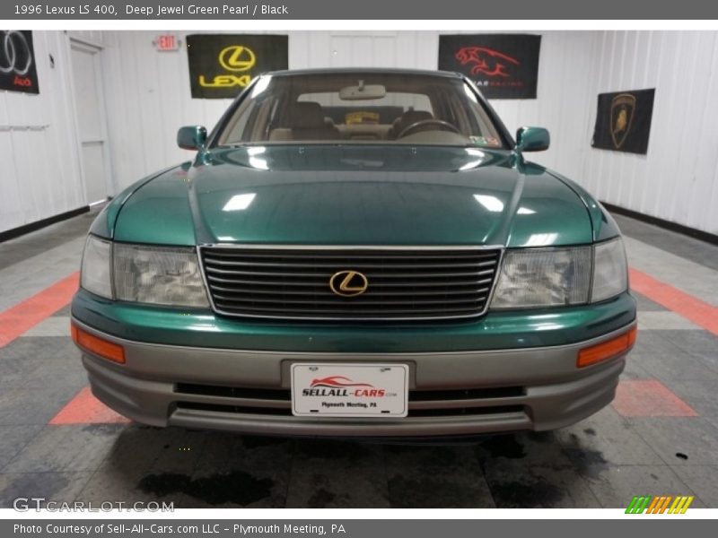 Deep Jewel Green Pearl / Black 1996 Lexus LS 400