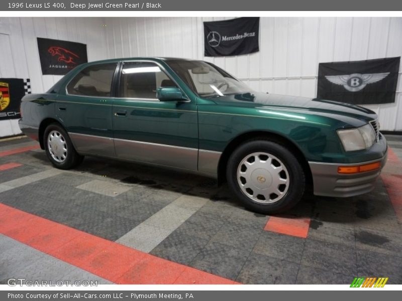 Deep Jewel Green Pearl / Black 1996 Lexus LS 400