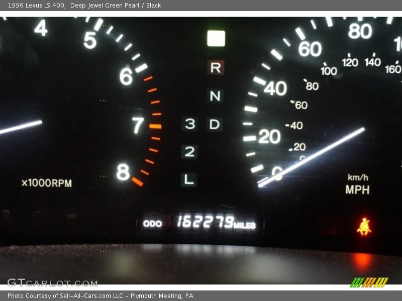 Deep Jewel Green Pearl / Black 1996 Lexus LS 400
