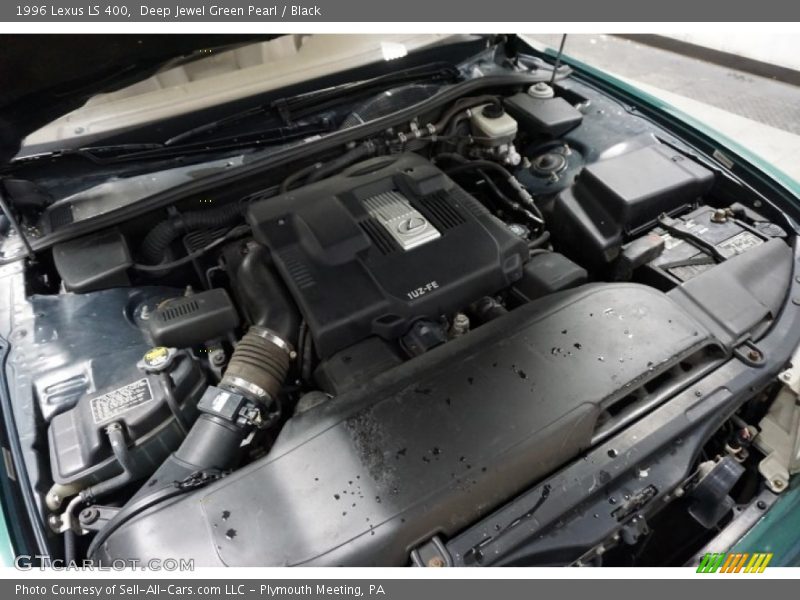 Deep Jewel Green Pearl / Black 1996 Lexus LS 400