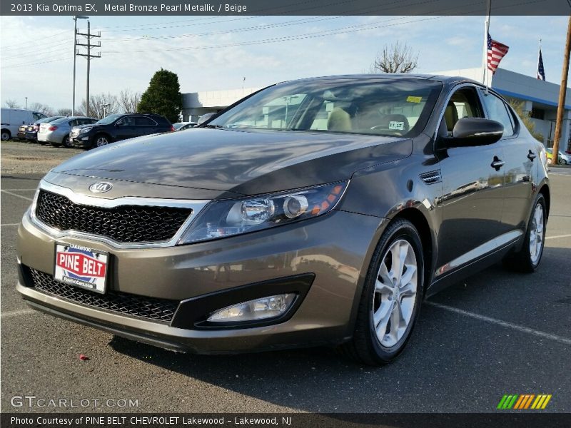 Metal Bronze Pearl Metallic / Beige 2013 Kia Optima EX