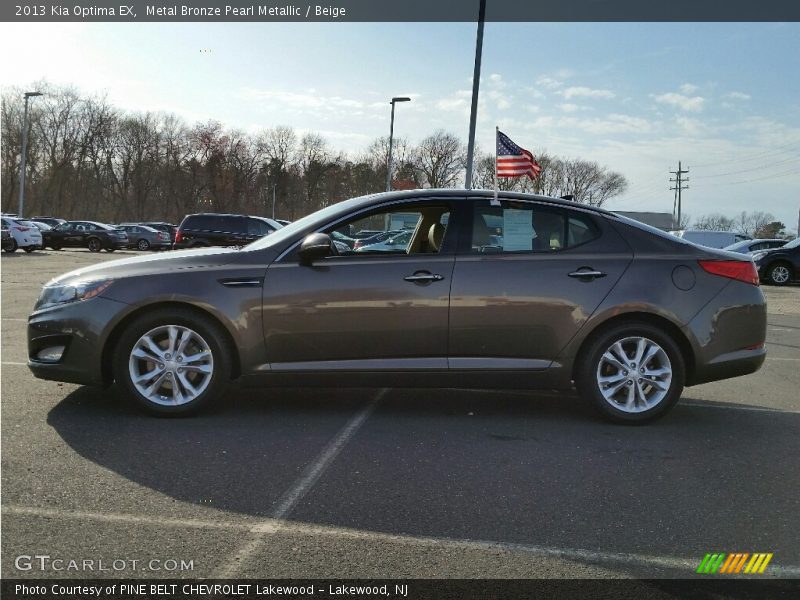 Metal Bronze Pearl Metallic / Beige 2013 Kia Optima EX