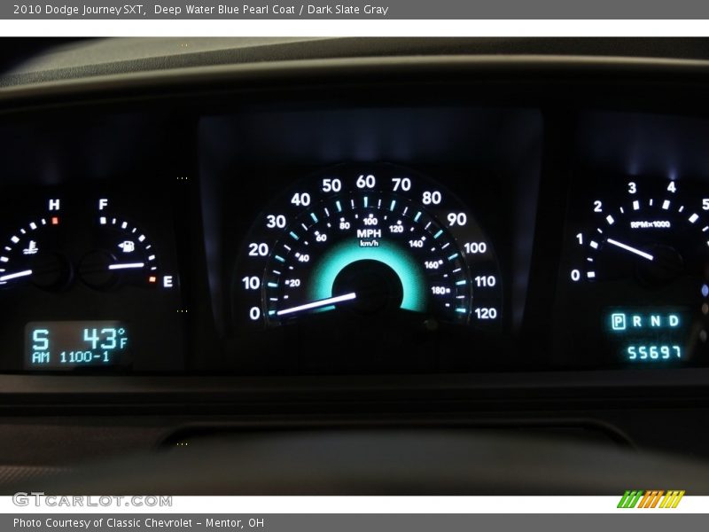 Deep Water Blue Pearl Coat / Dark Slate Gray 2010 Dodge Journey SXT