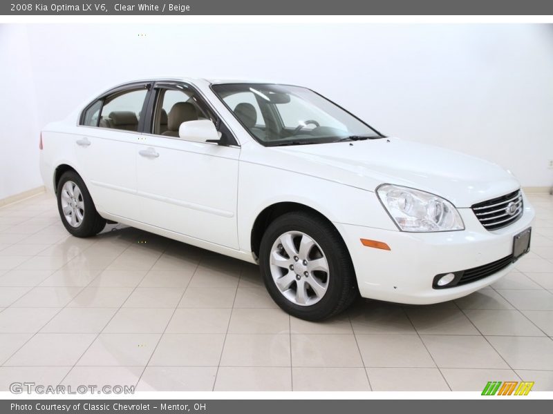 Clear White / Beige 2008 Kia Optima LX V6