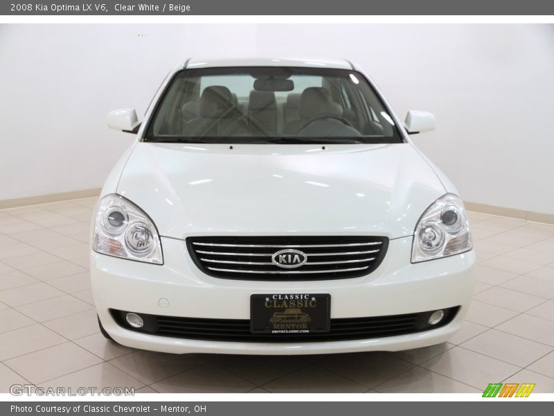 Clear White / Beige 2008 Kia Optima LX V6