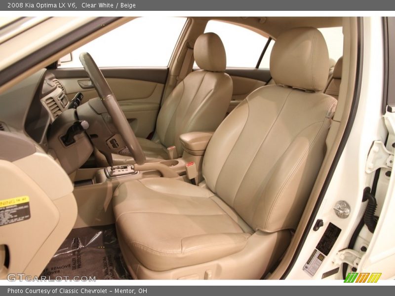 Clear White / Beige 2008 Kia Optima LX V6