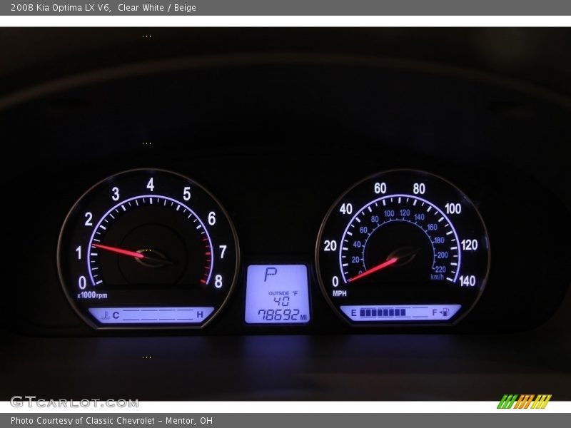 Clear White / Beige 2008 Kia Optima LX V6