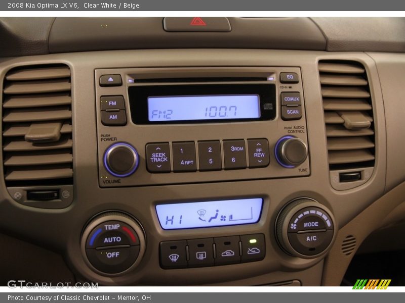 Clear White / Beige 2008 Kia Optima LX V6