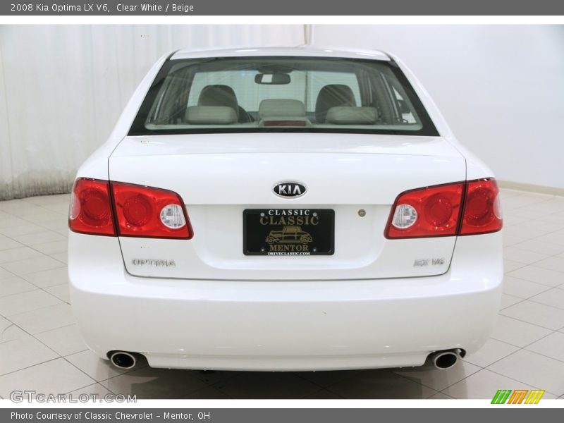Clear White / Beige 2008 Kia Optima LX V6