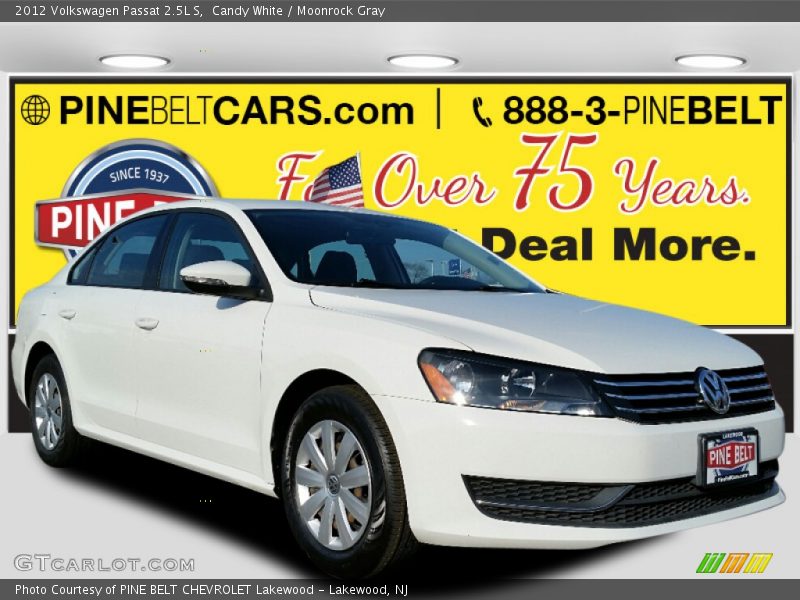 Candy White / Moonrock Gray 2012 Volkswagen Passat 2.5L S