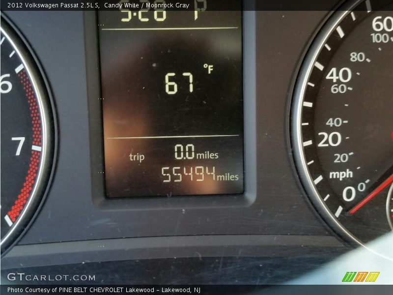 Candy White / Moonrock Gray 2012 Volkswagen Passat 2.5L S