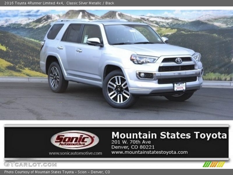 Classic Silver Metallic / Black 2016 Toyota 4Runner Limited 4x4