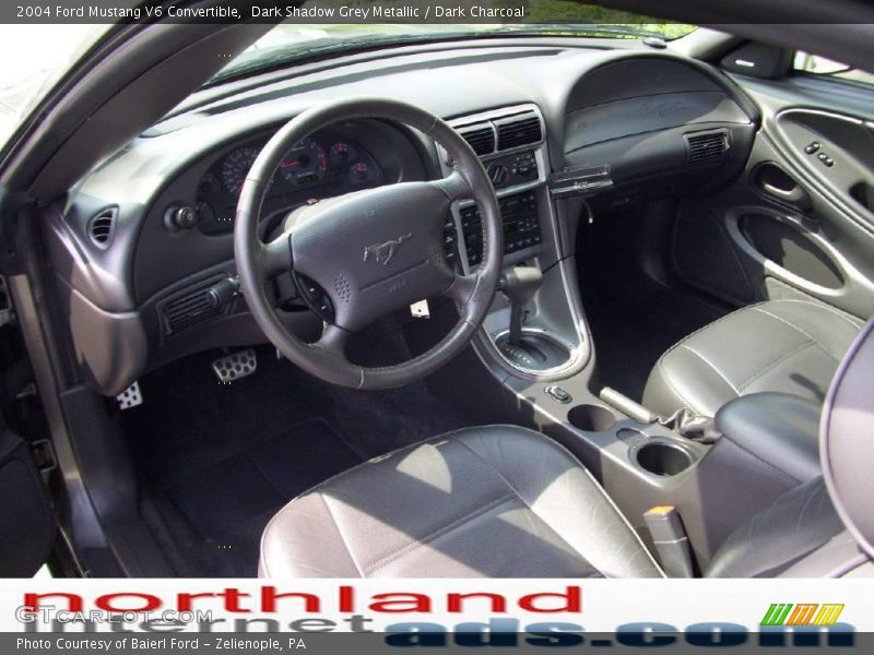 Dark Shadow Grey Metallic / Dark Charcoal 2004 Ford Mustang V6 Convertible