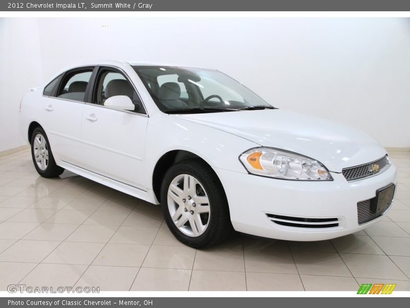 Summit White / Gray 2012 Chevrolet Impala LT