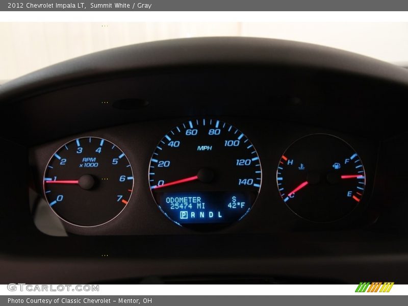 Summit White / Gray 2012 Chevrolet Impala LT