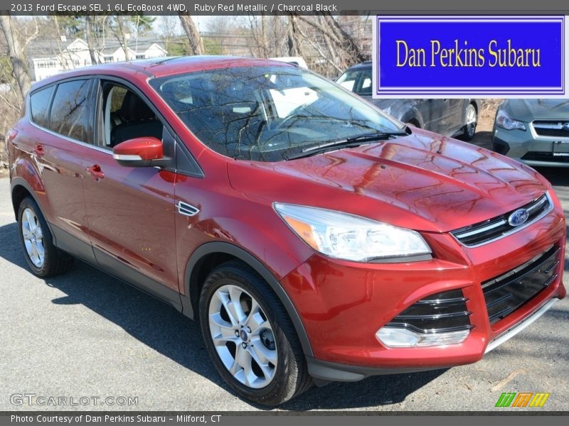 Ruby Red Metallic / Charcoal Black 2013 Ford Escape SEL 1.6L EcoBoost 4WD