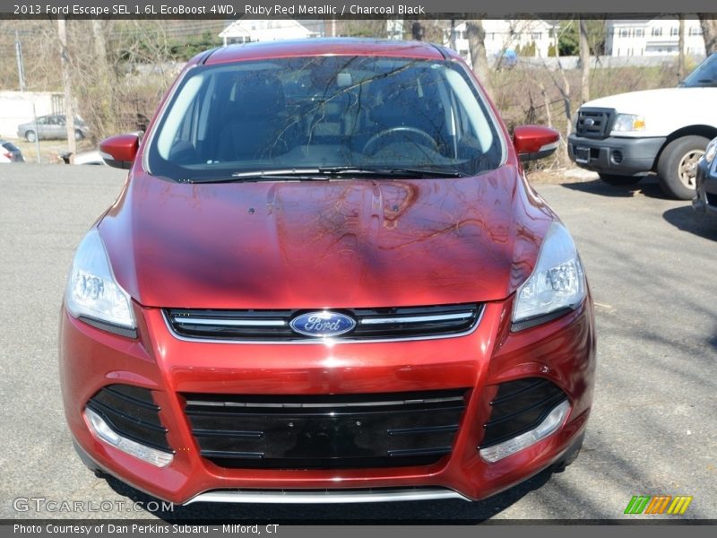 Ruby Red Metallic / Charcoal Black 2013 Ford Escape SEL 1.6L EcoBoost 4WD