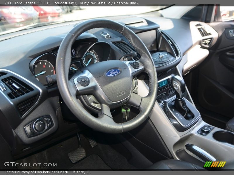 Ruby Red Metallic / Charcoal Black 2013 Ford Escape SEL 1.6L EcoBoost 4WD