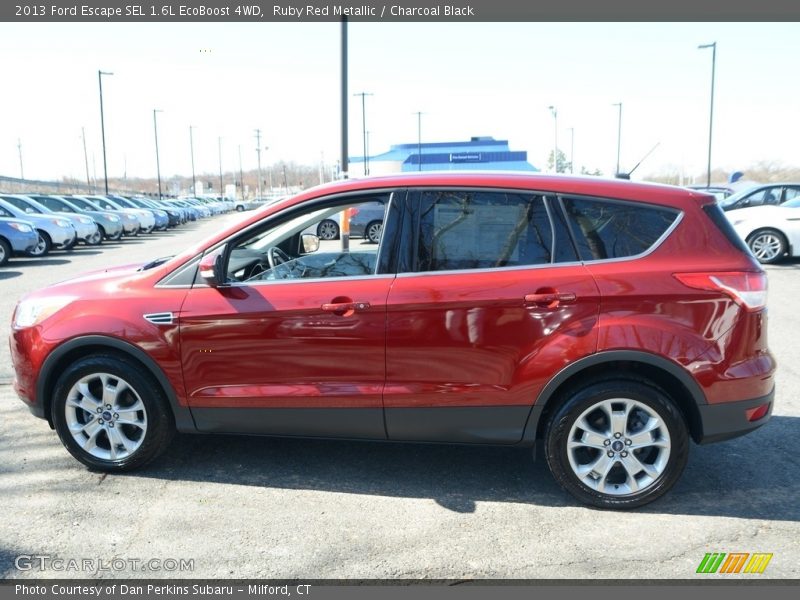 Ruby Red Metallic / Charcoal Black 2013 Ford Escape SEL 1.6L EcoBoost 4WD