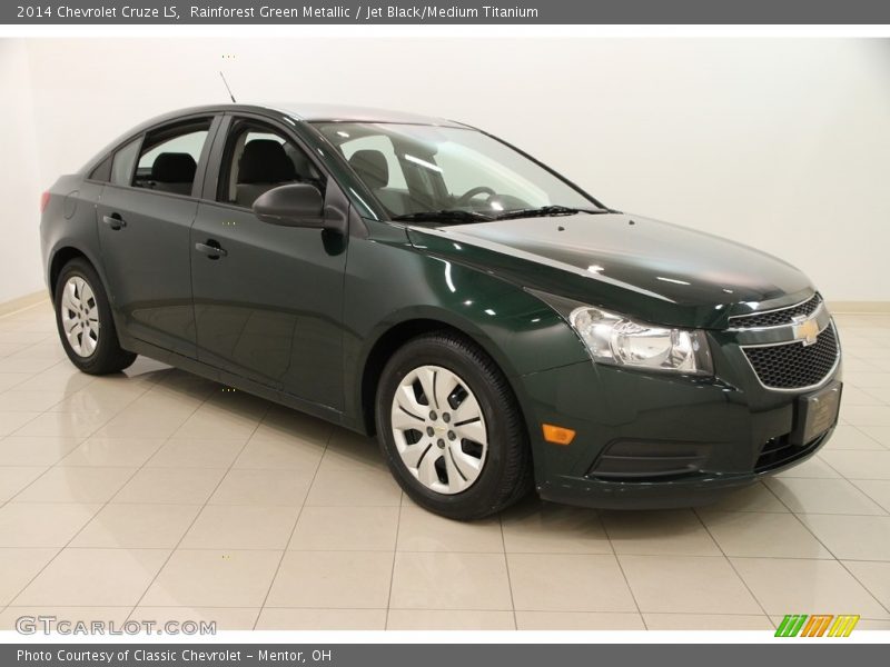 Rainforest Green Metallic / Jet Black/Medium Titanium 2014 Chevrolet Cruze LS