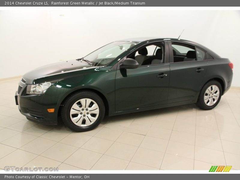 Rainforest Green Metallic / Jet Black/Medium Titanium 2014 Chevrolet Cruze LS