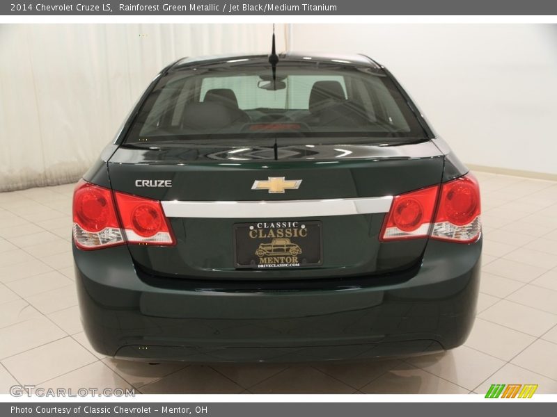 Rainforest Green Metallic / Jet Black/Medium Titanium 2014 Chevrolet Cruze LS