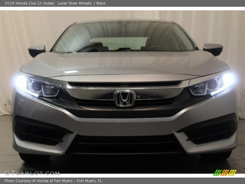 Lunar Silver Metallic / Black 2016 Honda Civic LX Sedan