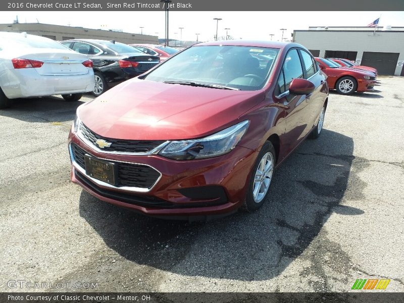 Siren Red Tintcoat / Jet Black 2016 Chevrolet Cruze LT Sedan