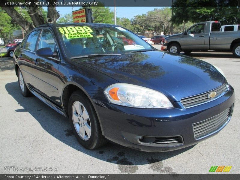 Aqua Blue Metallic / Gray 2010 Chevrolet Impala LT