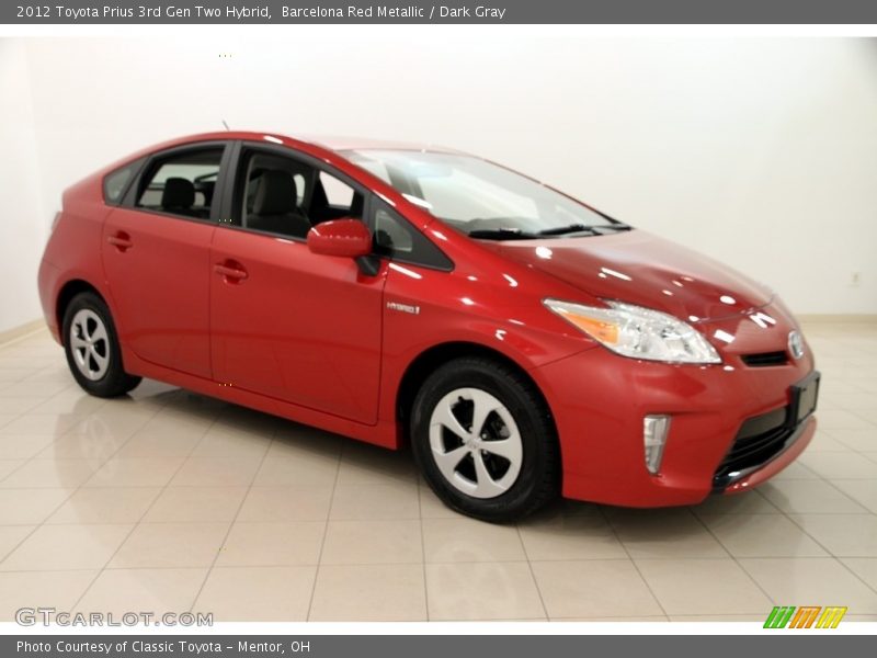 Barcelona Red Metallic / Dark Gray 2012 Toyota Prius 3rd Gen Two Hybrid