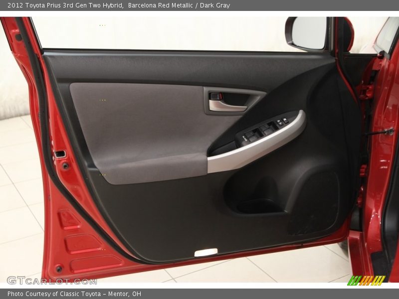 Barcelona Red Metallic / Dark Gray 2012 Toyota Prius 3rd Gen Two Hybrid