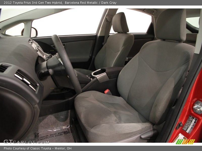 Barcelona Red Metallic / Dark Gray 2012 Toyota Prius 3rd Gen Two Hybrid