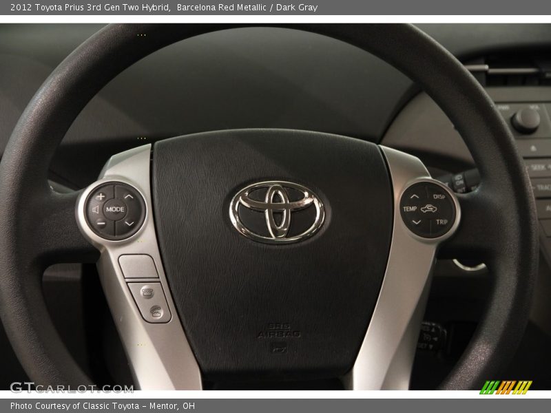 Barcelona Red Metallic / Dark Gray 2012 Toyota Prius 3rd Gen Two Hybrid