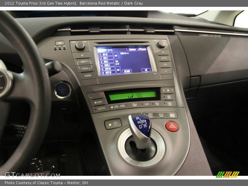 Barcelona Red Metallic / Dark Gray 2012 Toyota Prius 3rd Gen Two Hybrid