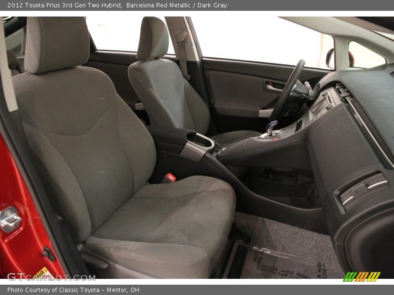Barcelona Red Metallic / Dark Gray 2012 Toyota Prius 3rd Gen Two Hybrid