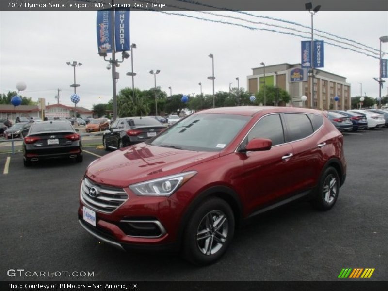Serrano Red / Beige 2017 Hyundai Santa Fe Sport FWD