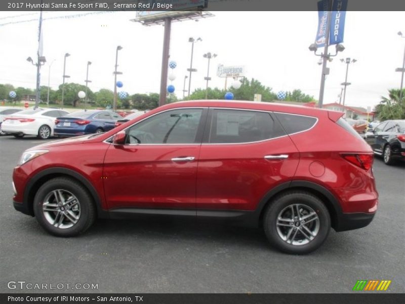 Serrano Red / Beige 2017 Hyundai Santa Fe Sport FWD