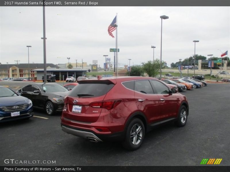 Serrano Red / Beige 2017 Hyundai Santa Fe Sport FWD