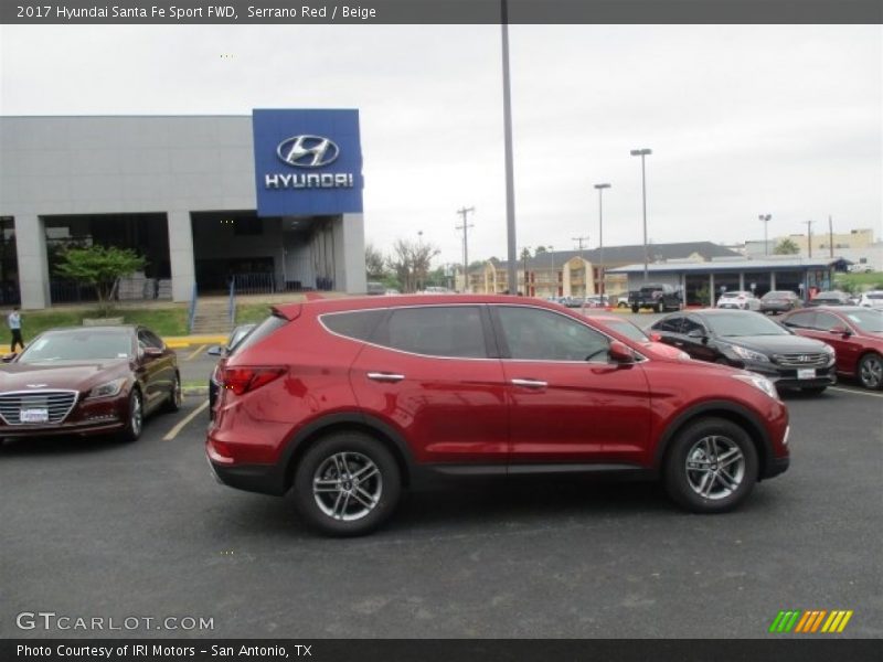 Serrano Red / Beige 2017 Hyundai Santa Fe Sport FWD