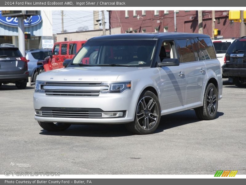 Ingot Silver / Charcoal Black 2014 Ford Flex Limited EcoBoost AWD