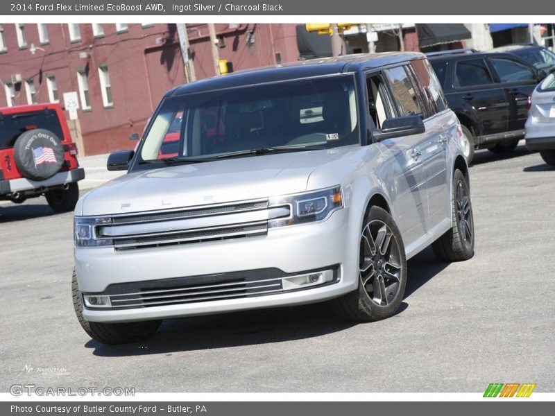 Ingot Silver / Charcoal Black 2014 Ford Flex Limited EcoBoost AWD