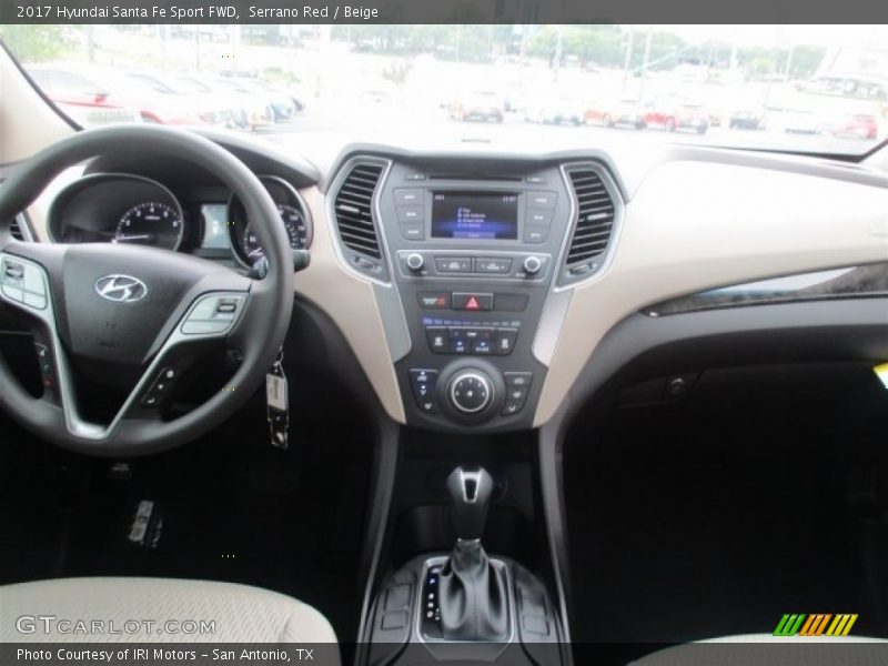 Serrano Red / Beige 2017 Hyundai Santa Fe Sport FWD