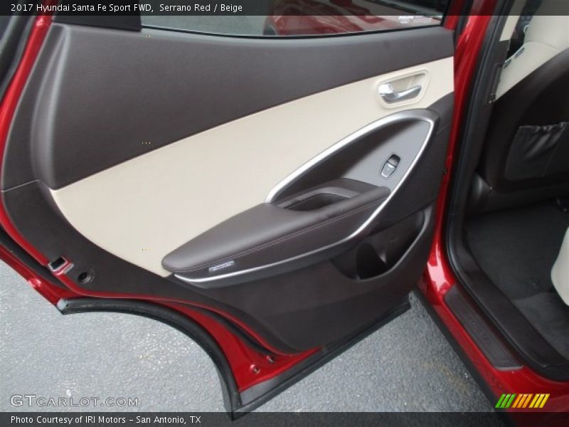 Serrano Red / Beige 2017 Hyundai Santa Fe Sport FWD
