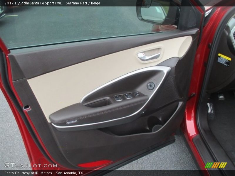 Serrano Red / Beige 2017 Hyundai Santa Fe Sport FWD